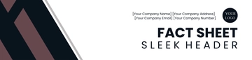 Free Fact Sheet Sleek Header Template to Edit Online