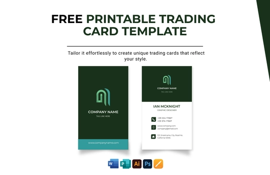 Printable Trading Card Template