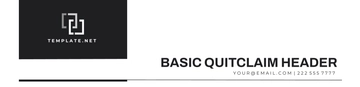 Free Basic Quitclaim Header Template to Edit Online