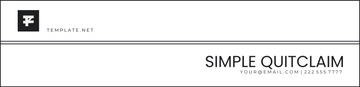 Free Simple Quitclaim Header Template to Edit Online