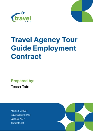 Free Travel Agency Tour Guide Employment Contract Template to Edit Online