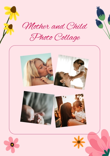 Free Mother And Child Photo Collage Template to Edit Online