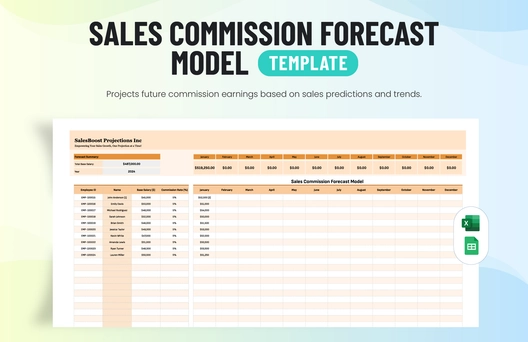 Sales Commission Forecast Model Template Sales Commission Forecast Model Template