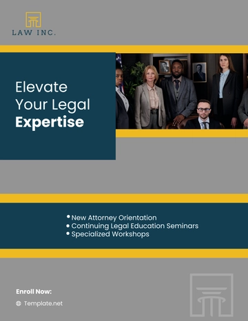 Free Law Firm Training Flyer Template to Edit Online