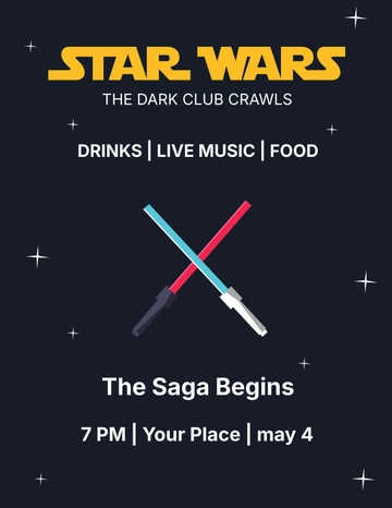 Free Star Wars Club Flyer Template to Edit Online | Template.net