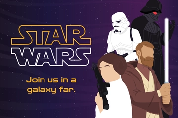 Free Star Wars Party Banner Template to Edit Online