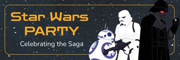 Free Star Wars X Banner Template to Edit Online