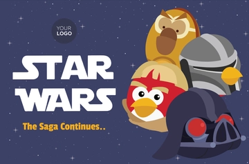 Free Angry Birds Star Wars Banner Template to Edit Online