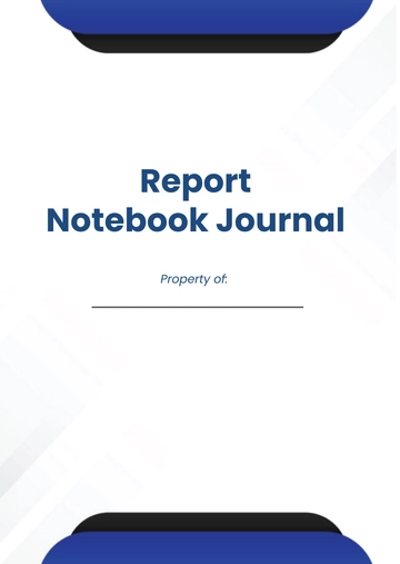 Free Report Notebook Journals to Edit Online