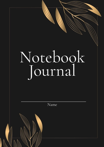 Free Elegant Notebook Journals Template to Edit Online
