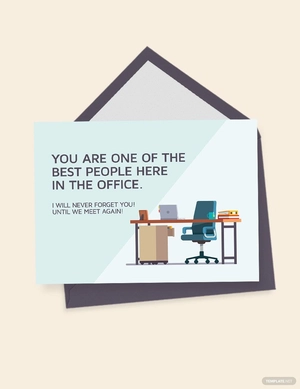 Printable Office Farewell Card Template