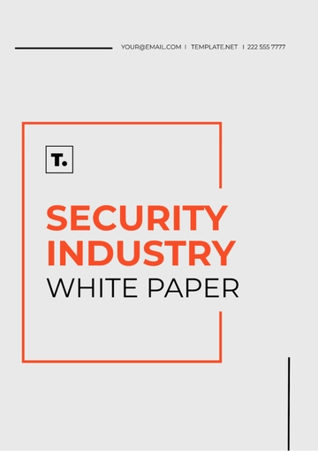 Free Security Industry White Paper Template to Edit Online