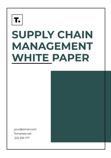 Free Supply Chain Management White Paper Template to Edit Online