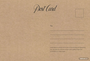Retro Postcard Template