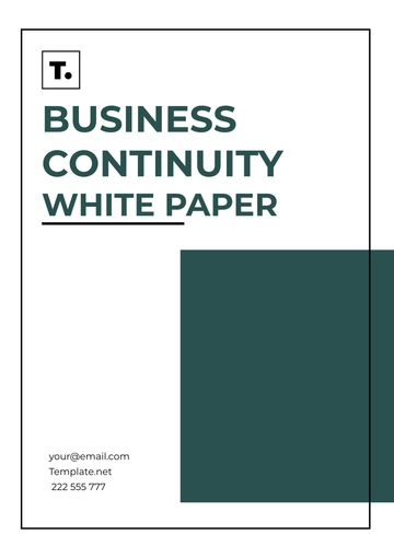 Free Business Continuity White Paper Template to Edit Online