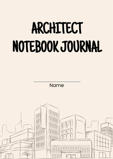 Free Architect Notebook Journals Template to Edit Online