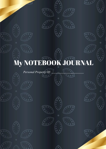 Free Luxury Notebook Journals Template to Edit Online