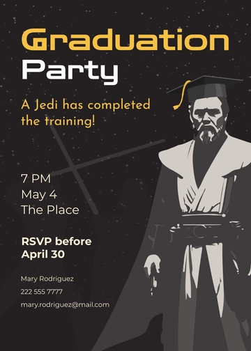 Free Star Wars Graduation Invitation Template to Edit Online