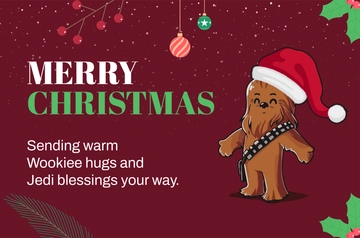 Free Star Wars Christmas Banner Template to Edit Online