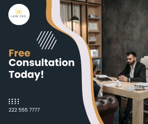 Free Law Firm Promotion Banner Template to Edit Online
