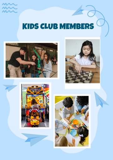 Free Kids Club Photo Collage Template to Edit Online