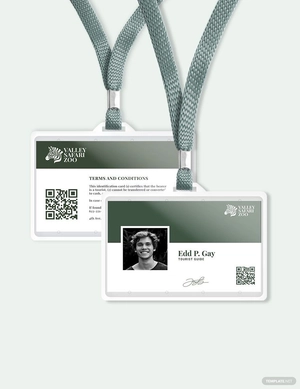 Simple Zoo ID Card Template
