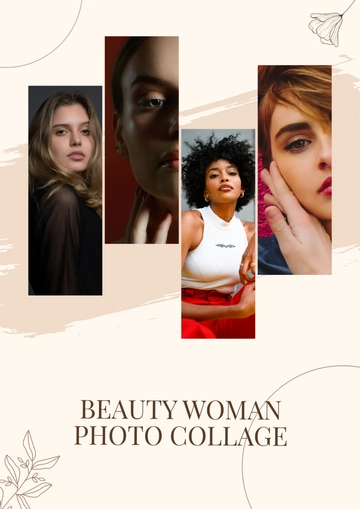 Free Beauty Woman Photo Collage Template to Edit Online