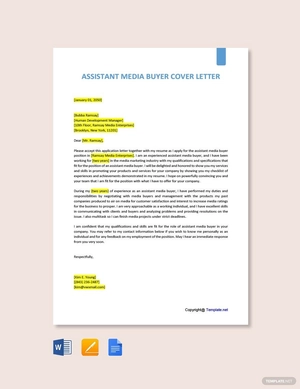 Assistant Media Buyer Cover Letter
