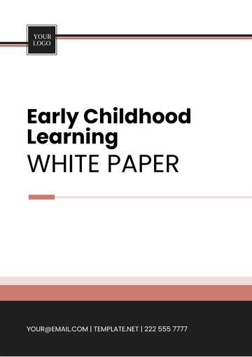Free Early Childhood Learning White Paper Template to Edit Online