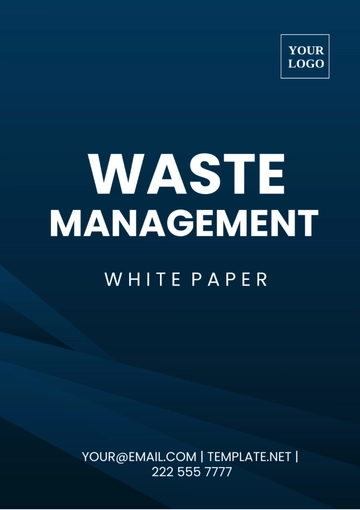 Free Waste Management White Paper Template to Edit Online