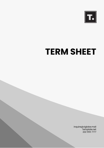 Free Term Sheet Template to Edit Online
