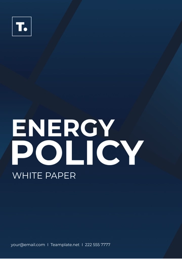 Free Energy Policy White Paper Template to Edit Online