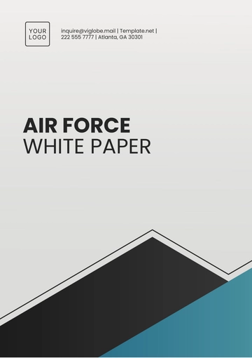Free Air Force White Paper Template to Edit Online