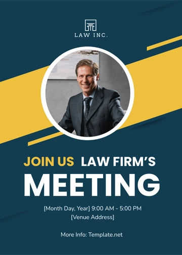 Free Law Firm Meeting Invitation Template to Edit Online