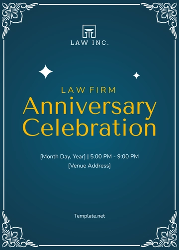 Free Law Firm Party Invitation Template to Edit Online