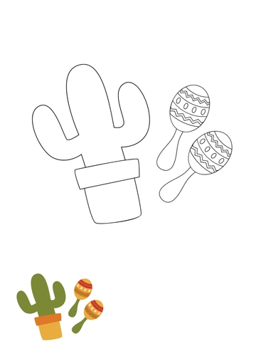 Free Cinco De Mayo Coloring Page for kids Template to Edit Online