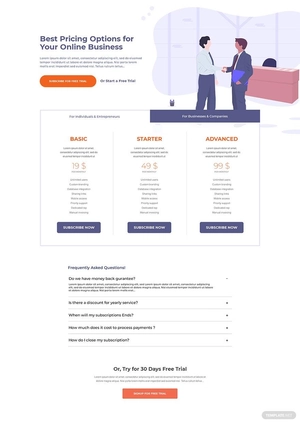 B2B SaaS Pricing Page Template