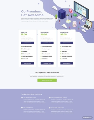 Clean SaaS Pricing Page Template