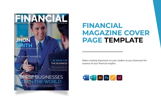 Financial Magazine Cover Page Template