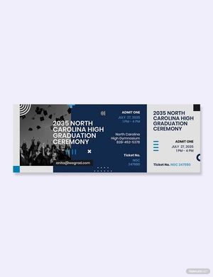 Blank Graduation Ticket Template