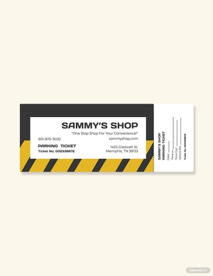 Blank Parking Ticket Template