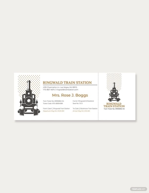 Blank Train Ticket Template
