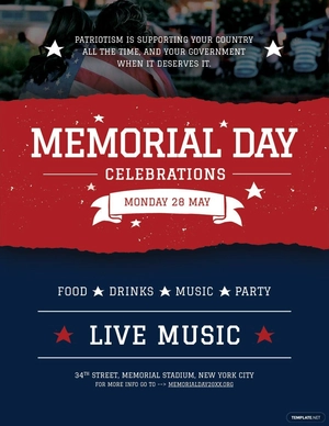 Memorial Day Flyer Template