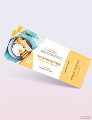 Breakfast Sale Ticket Template