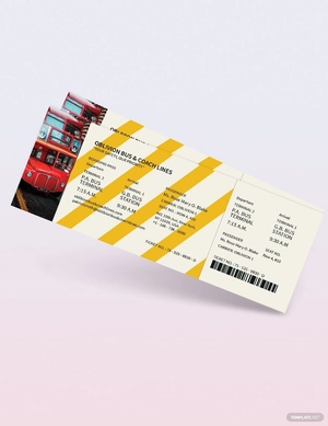 Bus Travel Ticket Template
