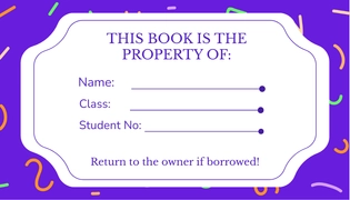Free Custom Book Label Template to Edit Online