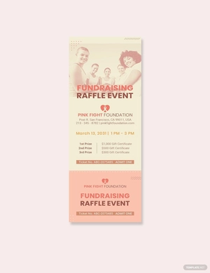 Cancer Raffle Ticket Template