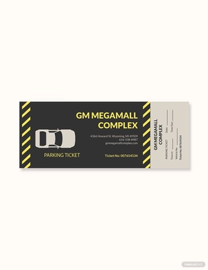 Car Parking Ticket Template