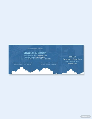 Child Train Ticket Template