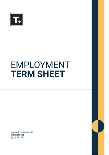 Free Employment Term Sheet Template to Edit Online